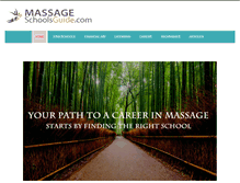 Tablet Screenshot of massageschoolsguide.com